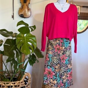 🌞 Anthropologie Pink Long Sleeve Top #47